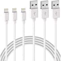 3-pakning 2 m iPhone-ladekabel, USB til Lightning-kabel, iPhone-kabel kompatibel med iPhone hvit