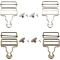 /EA/(Silver, Brons) 4 stycken Overallspännen, Metallhängselspännen, Metallspännen med rektangulär
