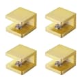 /EA/4 stk. Guld Messing Robust Uden Boring Kraftig Fæste Fast Panel Glas Klemme