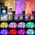 Miniatyrbild 2 av 3: RGB röststyrd färgglad ljusslinga utomhus Bluetooth app fjärrkontroll ljusslinga färgglad färgskiftande smart lädersladd ljusslinga