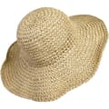 /EA/Damehat i halm, strand, foldbar solhat, stor floppy hat i papir