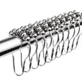 /EA/12-pack duschdraperiringar i rostfritt stål med glidsystem, 12 enkla ok, 69x39mm