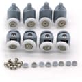 /EA/ Set med 8 duschdörrsrullar (20-27 mm) Grå