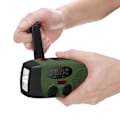 Miniatyrbild 3 av 5: Vevradio med mobilladdare, solpanel, ficklampa, powerbank, SOS, 1-P, grön