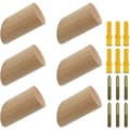 /EA/Set med 6 bokväggkrokar 3x6cm Cylindriska väggkrokar Rock Hat S
