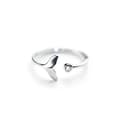 /EA/Stilig Trendy Solid Justerbar Ring Hvalhale Enkel Båndring Fiskeørering