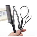 /EA/4 st franska flätor Topsy Tail Clip Styling Stick DIY Bun Maker