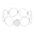 2-i-1 Hopfällbart Infällbart Ringarmband Rostfritt Stål Armband Ring Dubbelanvändning Armband Silver