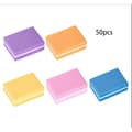 /EA/50 st Mini Nagelbuffer Block Dubbelsidig Färgglad Svamp Nagelpol