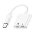 Miniatyrbillede 1 af 2: /EA/Hovedtelefonadapter Dac USB, Oplader 2 I 1 Type C, Aux Converter TC-flat