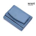 /EA/Small Mini Plånbok RFID-skydd Läderplånböcker för Män Kvinnor Blå 10*7*3CM