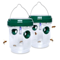 Miniatyrbild 1 av 6: 2-pack solcellsdrivna getingfällor, utomhushängande fällor för bålgetingar, snickarbin, getingfångare, bifångare, insektsfångare Yellow 2pcs