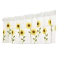 /EA/Gardin Solros Broderad Dekorativ Polyester Kort Skir Gardin för Hemmet 80*50cm