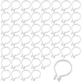 /EA/50 Stycken Duschdraperiringar, Öppningsbara Draperiringar, Innerdiameter, för Gardiner, Badrum, Hem (Vit)