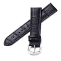 /EA/Bekvämt Klockarmband (Läder) i Klassisk Design Svart/Silver-max