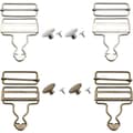 /EA/ (Silver, Brons) 4 st Overallsspännen, Metallhängselspännen, Metallspännen med rektangulär form