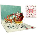 /EA/1 st (Älg) 3D Julkort, Pop-up Gratulationskort för Jul, E