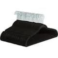 /EA/50-pack Basics Slim, sammetslena, halkfria kostymhängare, svart