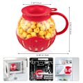 Miniatyrbild 4 av 5: Popcornpoppare i Glas för Mikrovågsugn, 2,25 Quart Original Popcornburk med Silikonlock, BPA-fri, Tål Maskindisk blue