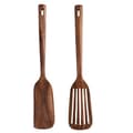 Trä Köksredskap, 2 st Träslevar och Stekspade för Matlagning, Eleganta Köksredskap för Hemmet