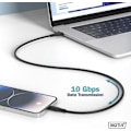 Miniatyrbild 4 av 6: Snabb laddningskabel USB-C till USB-C, hastighet på 480 Mbit/s, USB-IF certifierad, för iPhone, Android 2 m, typ-C till typ-C - TOPESCT
