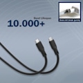 Miniatyrbild 6 av 6: Snabb laddningskabel USB-C till USB-C, hastighet på 480 Mbit/s, USB-IF certifierad, för iPhone, Android 2 m, typ-C till typ-C - TOPESCT