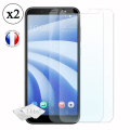 Miniatyrbillede 2 af 4: Super Pack til HTC U12 life Læder-stil bagcover med anti-shock silikone gel konturer + 2 glas skærmbeskyttere