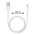 Miniatyrbild 1 av 4: 2 meter typ C-kabel för Samsung Galaxy Z Flip 5G Snabbladdning-Dataöverföring Vit
