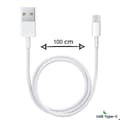 Pikkukuva 3 / 5: USB Type C - PH26 - Samsung Galaxy A06 - Lataus/Synkronointi - 1 Meteri - Valkoinen