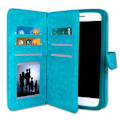Pikkukuva 3 / 4: Folio suojakotelo - PH26® - ZenFone 4 Max plus ZC554KL - Turkoosi ekonahka - Magneettinen läppä - Yleiskäyttöinen Turkos