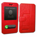 Pikkukuva 2 / 4: Super Pack Cover for Gooweel M5 plus Extra Slim 2 Eco-nahkaikkunat + 2 erittäin läpinäkyvää suojalasia RED