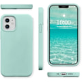 Miniatyrbillede 4 af 4: Flydende silikone etui til iPhone 12 5,4 tommer 2020 (Mint)