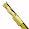 Pikkukuva 3 / 4: Blu Studio J8 Case Gold folion kansi kuvioitua nahkaa, korttipidike ja näkyvät PH26®-ompeleet