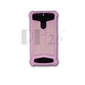 Miniatyrbillede 3 af 4: Asus Zenfone 2 ZE500CL Pink læder-stil bagkasse med anti-shock gel silikone konturer fra PH26®