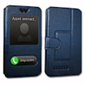 Miniatyrbillede 2 af 4: Super Pack Case Cover til Infinix Note 6 Extra Slim 2 Windows Eco Læder + høj gennemsigtighed hærdet glas BLÅ