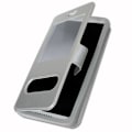 Miniatyrbillede 1 af 4: Sølvcover til Oppo Ace2 Extra Slim X2 Kvalitet øko læder vinduer magnetisk lukning og synlige syninger