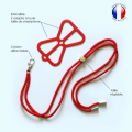 Miniatyrbillede 3 af 4: Silicone cover compatible avec Infinix Note 7, antichoc avec lanière tour de cou réglable - ROUGE