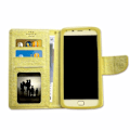 Miniatyrbild 2 av 4: Etui Housse - Alcatel - 1 (2019) - Guld - Simil läder - Mjuk Guld Guld