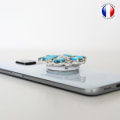 Pikkukuva 4 / 4: Taitettava matkapuhelinteline Huawei Honor Play 4 Prolle Super Diamond Design - turkoosi & valkoinen timantti Turkos