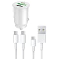 Miniatyrbillede 1 af 4: Oplader Bil - PH26 - Ulefone Note 11P - Hurtigopladning 30W - Quick Charge 3.0 - USB Type C