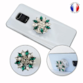 Pikkukuva 1 / 4: Taitettava matkapuhelinteline Ulefone Armor X7 Prolle Super Diamond Design - vihreä ja valkoinen timantti Grön
