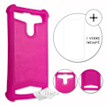 Pikkukuva 1 / 4: Super Pack for Blackview Max1 Nahkatyylinen takakansi iskunkestävällä silikonigeelillä + 1 lasillinen näytönsuoja