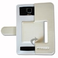 Miniatyrbillede 3 af 4: Koolnee Apex Extra Slim White Folio Case Cover X 2 Vinduer i kvalitets øko læder med magnetisk lukning og syning Vit
