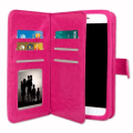 Miniatyrbillede 3 af 4: Folio cover til Samsung Galaxy S9 pungformat i fuchsia øko-læder med dobbelt indvendig flap kortholder,