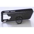 Miniatyrbillede 3 af 4: Allview P8 Life Black Back Cover med Diamond Rhinestone Effect og Anti-Shock Gel Silikone konturer med ring til selfies, fotos
