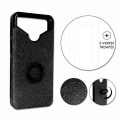 Miniatyrbillede 1 af 4: Huawei Y7 Prime PACK Sort rhinestone bagcover med ring + 2 hærdede glas MAKSIMAL hårdhed