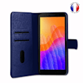 Miniatyrbild 3 av 4: Plånboksfodral - Huawei - Y5P - Kornigt läder - Magnetisk - Videostöd Blå