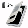 Miniatyrbild 1 av 4: ZTE Nubia Z9 mini super PACK Vit PU fönsterfodral + mini stylus + härdat glas 9H hårdhet, Ultratunn 0,20 mm
