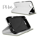 Miniatyrbild 2 av 3: Etui Housse Coque Folio - PH26® - HTC ONE M9 - Syntetiskt Läder - Magnetisk - Mjuk Vit