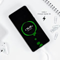 Pikkukuva 2 / 3: Type C - Type C -kaapeli Motorola Moto G35 5G:lle USB-kaapeli nopea lataus ja tiedonsiirto - 1 metri